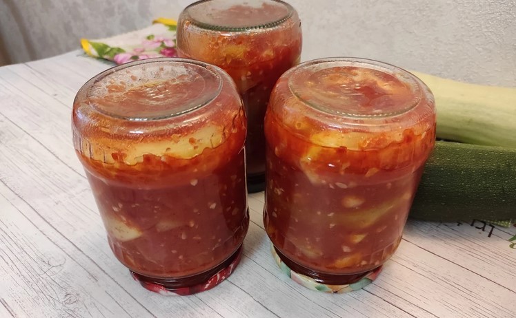 Закуска "Тещин язик" з кабачків на зиму