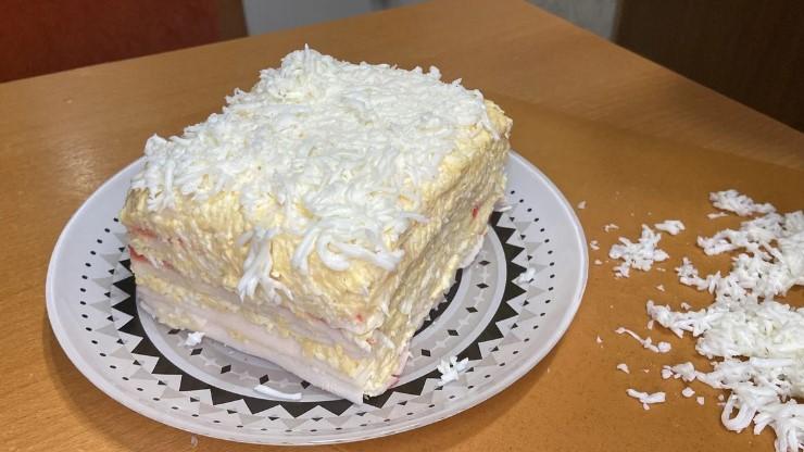 Незвичайний торт-салат "Рафаелло" на святковий стіл