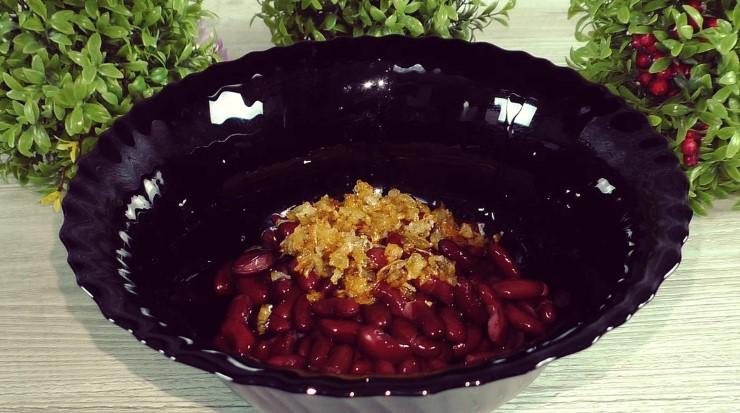 Салат із червоною квасолею без майонезу. Відмінний варіант для перекусу або повноцінної вечері