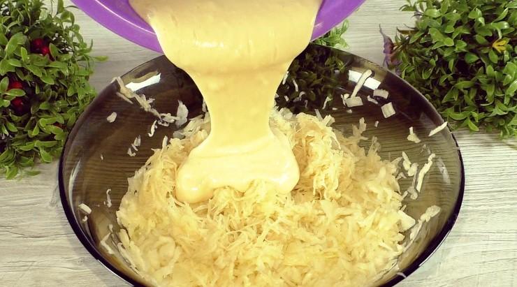 Капустяна запіканка на швидку руку без духовки, на сковороді