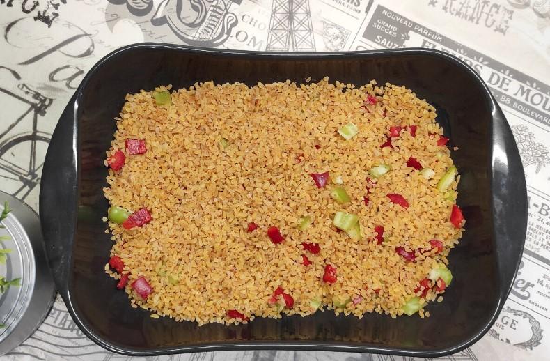 Булгур з куркою та овочами в духовці. Простий рецепт для смачної вечері