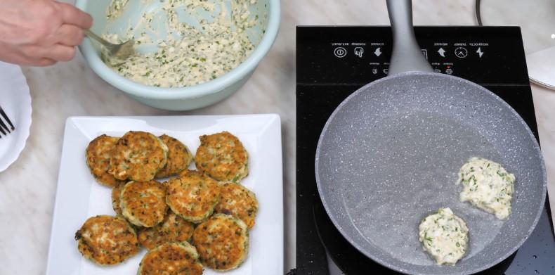 Ліниві пиріжки на кефірі із зеленою цибулею та яйцем