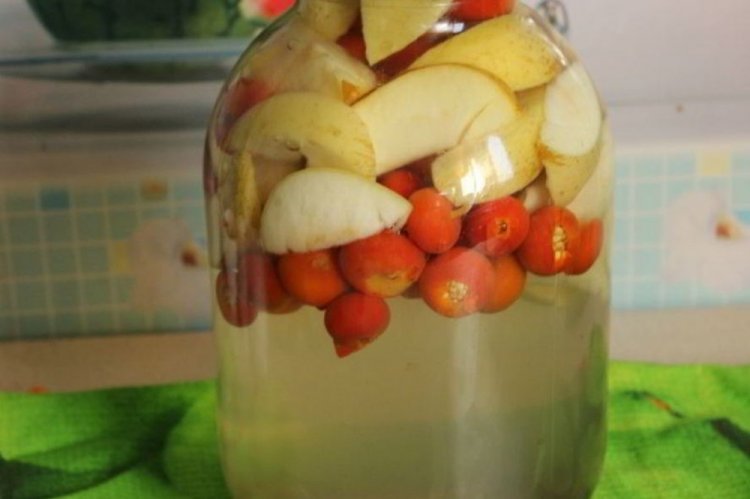 Компот із шипшини та яблук на зиму