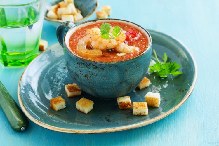 Суп гаспачо із креветками