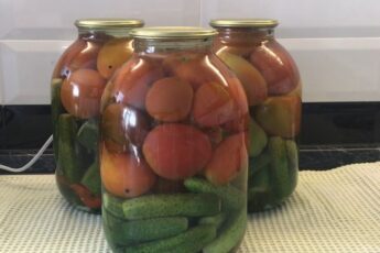 Асорті з помідорів та огірків