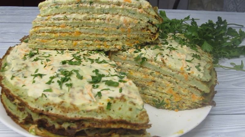Закусочний кабачковий торт