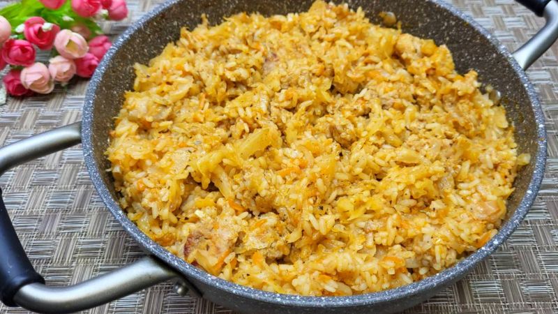 Приготування рису з капустою