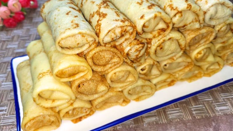 Рецепт млинців з м'ясною начинкою