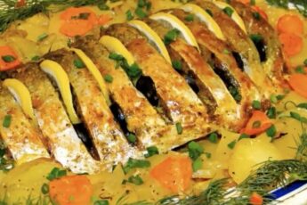 Запечена риба з овочами